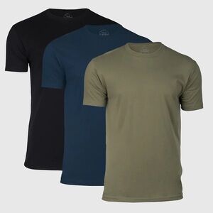 True Classic 3-pack tees - black, navy, military green